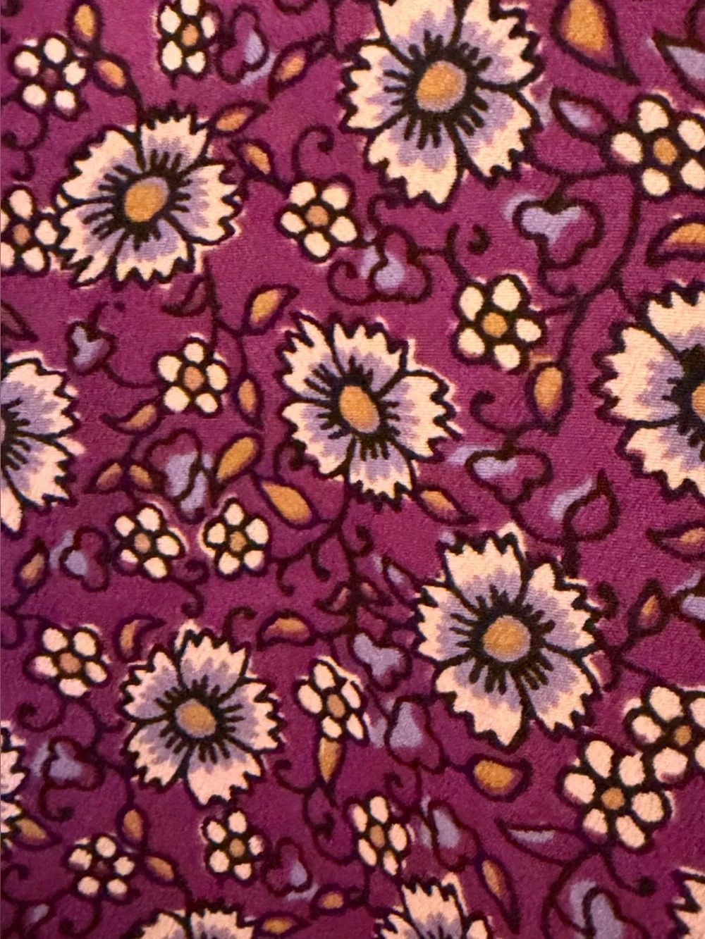 J. Crew Purple Floral Button-Front Puff Sleeve Top